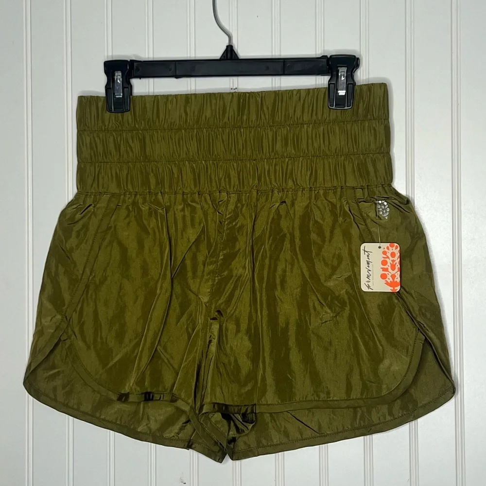 NWT Free People The Way Home Shorts In Army Green Size Large